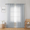 Lecloud Light Grey Sheer Curtains 78 Inches Long 2 Panels, Light Filtering by Lecloud