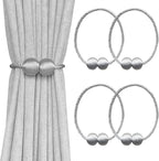 Melaluxe 4 Pack Magnetic Curtain Tiebacks, Decorative Curtain Holdbacks by Melaluxe