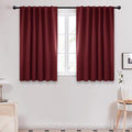 Deconovo Solid Back Tab and Rod Pocket Curtains Thermal Insulated Blackout by Deconovo