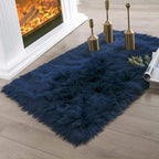 Ashler Faux Fur Rectangular Rug, Fluffy Shaggy 2 x 2.9 ft, Ultra Soft, Machine by AshlerHomeDeco