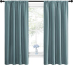 NICETOWN Greyish Blue Blackout Curtains Panels - Image 2