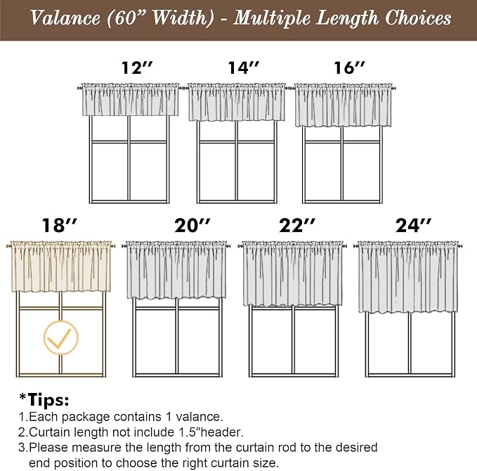 Chyhomenyc Sage Green Short Curtain Valance - Image 6