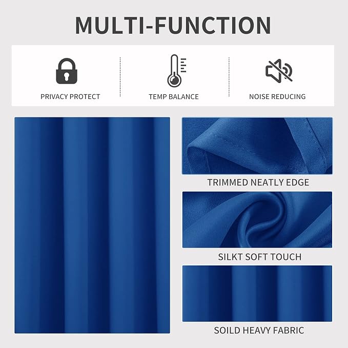 Joydeco Blackout Curtains 45 Inch Length 2 Panels Set, Thermal Insulated Long - Image 4