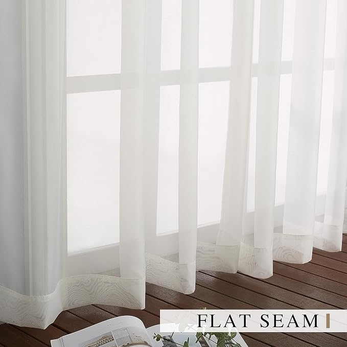 NICETOWN Beige Sheer Curtains Airy & Elegant - Image 5