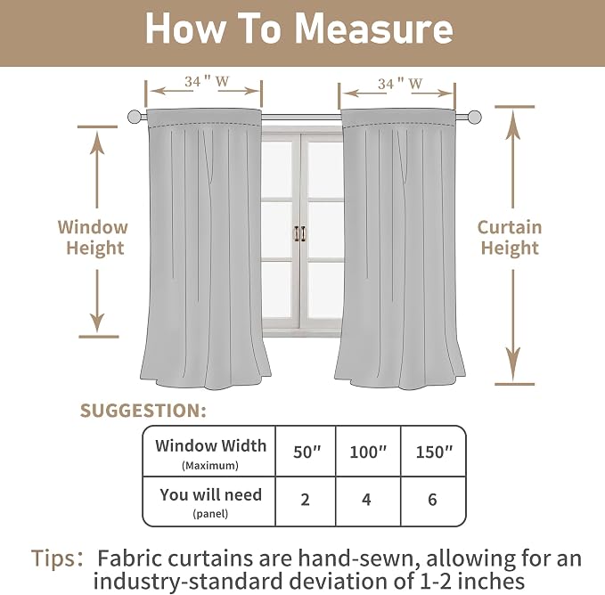 LAMIT Taupe Linen Curtains 24 Inch Length - Image 7