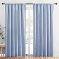 NICETOWN Living Room Curtains, Vintage Blue, 1 Pair, 70 x 84-inch, Home by NICETOWN