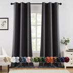MIULEE Dark Grey Blackout Curtains by MIULEE