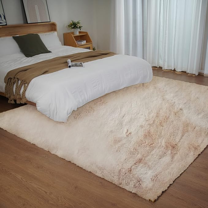 Ghouse Ultra Soft Faux Rabbit Fur Rug 5x7, Machine Washable Area Rugs by Ghouse
