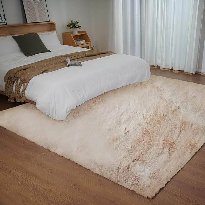 Ghouse Ultra Soft Faux Rabbit Fur Rug 4x6, Machine Washable Area Rugs - Image 2