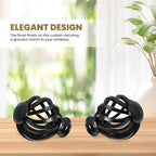 Luvenia Black Decorative Curtain Rod, Adjustable Curtain Rods - Image 3