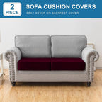 Couch Cover Stretch Velvet Sofa Cushion Cover 2-Piece - Image 3