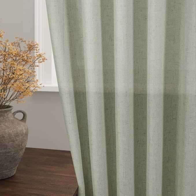 Extra Wide 100 Inch Linen Curtains - Image 2