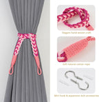 NICEEC 2 Pack Natural Cotton Rope Curtain Tiebacks Elegant Boho Style - Image 2