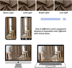 Simplebrand Ava Brown Short 36 Inches Blackout Curtain 2 Panels Set, Half - Image 9