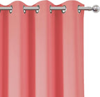 LEMOMO Blackout Curtains 52 x 84 inch/Coral Curtains Set of 2 Panels/Thermal - Image 7