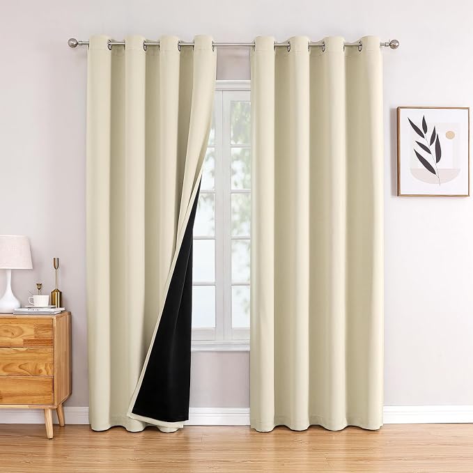 ChrisDowa 100% Blackout Curtains 84 inch Long by ChrisDowa