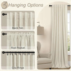 Pitalk Closet Curtains for Open Closet Doors Sliding Panels Burg 78 Inch Length - Image 6