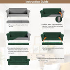 WEERRW 4 Pieces Velvet High Stretch Couch Covers - Image 6