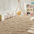 6x9 Ft Large Shag Beige Rugs for Living Room Bedroom, Ultra Soft Fluffy Furry - Image 3