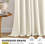 MIULEE Birch Blackout Curtains for Bedroom Living Room 84 Inches Long 2 Panels - Image 5