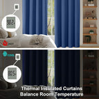 Simplebrand Ava Royal Blue Short 36 Inches Blackout Curtain 2 Panels Set - Image 6