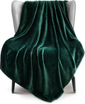 Exclusivo Mezcla Fleece Forest Green Throw Blanket by ExclusivoMezcla