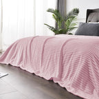 BEDELITE Fleece Blanket Twin Size – 3D Ribbed Jacquard Soft and Warm Decorative - Image 5