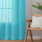 Sheer Curtains 84 Inches Long 2 Panels Set - Image 9