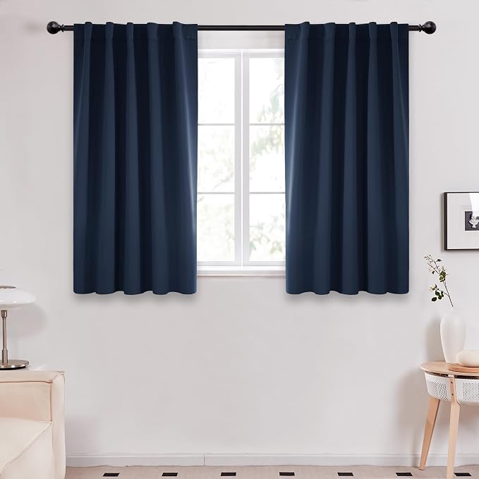 Deconovo Back Tab and Rod Pocket Drapes and Curtains Short Blackout Curtains by Deconovo