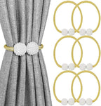 Melaluxe 6 Pack Magnetic Curtain Tiebacks, Decorative Curtain Holdbacks by Melaluxe