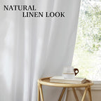 RYB HOME Extra Long Linen Sheer Curtains 108 inches Long, W 52 x L 108 inches - Image 6