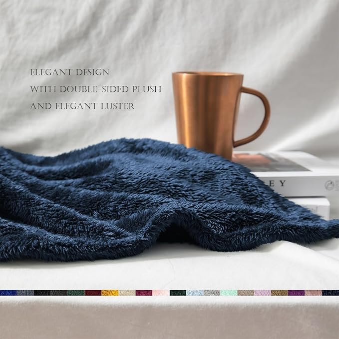 Exclusivo Mezcla Plush Fuzzy Fleece Throw Blanket Extra Large, Super Soft - Image 5