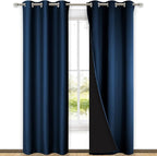NICETOWN Blackout Curtains 80 inches Long, Full Light Blocking Drapes by NICETOWN