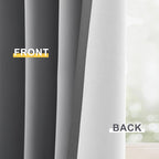Yakamok 100% Blackout Curtain Panels 84 inches Cold and Light Blocking Drapes - Image 6
