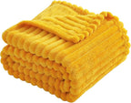 Gold Fleece Throw Blanket 90”×90” - Image 2