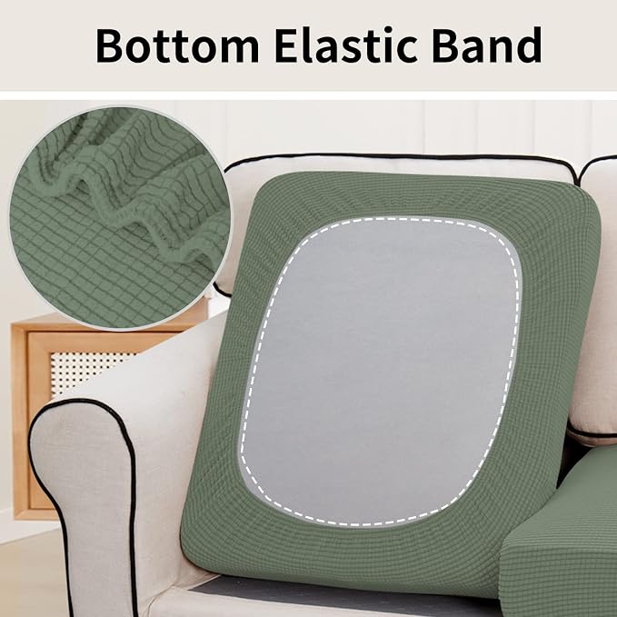 Easy-Going Stretch Individual Loveseat Couch Cushion Cover Sofa Cushion - Image 4