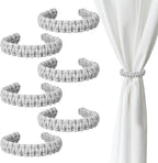 Ptwola 6 Pack Braided Curtain Tiebacks Boho Elegant Rustic Curtain Holdbacks by Unknown