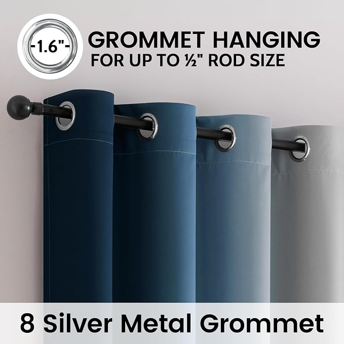 SimpleHome Ombre 100% Blackout Curtains - Image 3