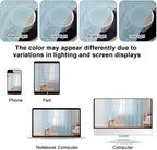 OWENIE Sky Blue Sheer Curtains 90 Inches Long - Image 4