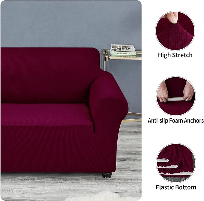 Joccun Christmas Stretch Loveseat Couch Cover Slipcover, 1-Piece Sofa Cover - Image 5