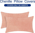 CaliTime Throw Pillow Covers Decorative 16 X 26 Inches Pack of 2 Cozy Chenille - Image 6