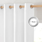 NICETOWN Linen White Curtains 96 inches Long - Image 2