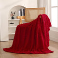 Red Throw Blanket 50"×60" inches Gifts by Puncuntex