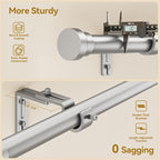 YaFex Curtain Rods 2 Pack 32-144 Inch, Heavy Duty 1 Inch Curtain Rod, Modern - Image 4