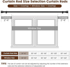 1” Diameter Curtain Rods Itself is 30 to 45 inch 2 Pack Fit 30-39 inch Window - Image 2