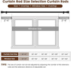 1” Diameter Curtain Rods Itself is 30 to 45 inch 1 Pack Fit 30-39 inch Window - Image 2