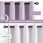 Yakamok Lilac 100% Blackout Curtains 96 Inches Long - Image 3