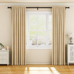 YaFex Curtain Rods 2 Pack 32-118 Inch, Heavy Duty 1 Inch Curtain Rod, Modern - Image 2
