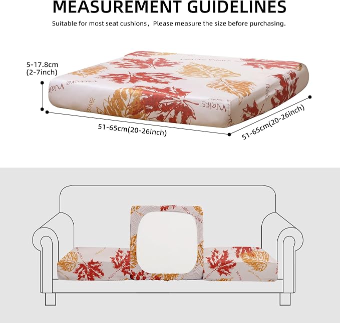 8Pcs Outdoor Cushion Covers, Patio Cushion Covers, Stretch Elastic Slipcovers - Image 2