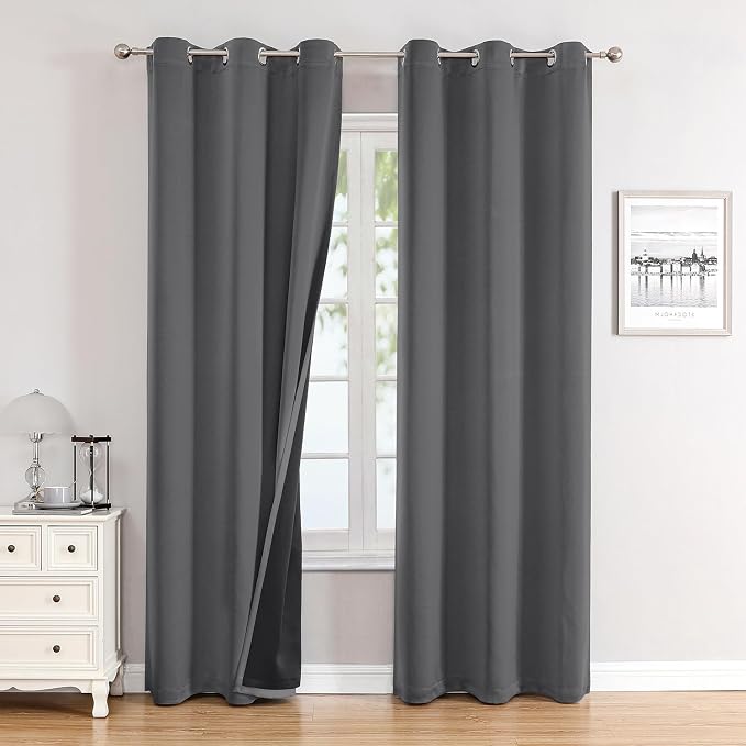 ChrisDowa 100% Blackout Curtains 84 inch Long by ChrisDowa